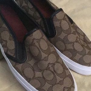 Coach slide on loafers